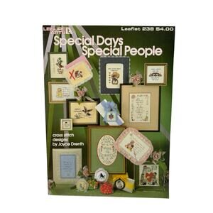 Vintage Special Days Special People Cross Stitch Design Leaflet LEISURE ART 1982